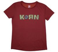 Korn Women's Doll Issues Back Print T-Shirt in Red | Size: Small Korn Red S