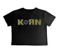 Korn Women's Doll Issues Crop Top in Black | Size: Large Korn Black L