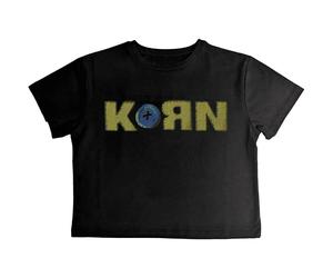 Korn Women's Doll Issues Crop Top in Black | Size: Small Korn Black S