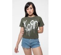 Korn Women's Still A Freak Crop Top in Green | Size: Small Korn Green S