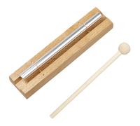 KornaDoz 7" Meditation Chime, Mindfulness Bell for Teachers, Classroom Management & Yoga, Solo Tone Energy Chime, Sound Healing Instrument, Responsive Classroom Tool for Focus & Calm - Silver