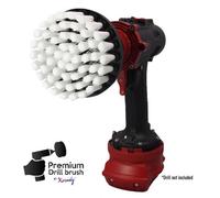 Kornely Premium Drill Brush, Extra Soft 10Cm White. Scratch-Free Cleaning Brush For Carpet, Upholstery, Car Interior, Leather