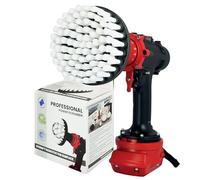 Kornely Premium Drill Brush Professional - Extra-Soft 13 cm White | Scratch-Free Cleaning Brush for Carpet, Upholstery, Leather Seats, Glass, Furniture and Car Interior