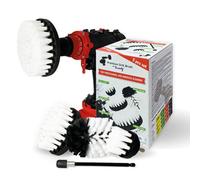 Kornely Premium Drill Brush-Extra-Soft 5Pcs Set. Scratch-Free Brush For Carpet, Upholstery, Leather, Glass And Interior Detail