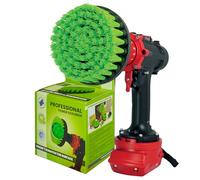 Kornely Premium Drill Brush Professional - Medium-Stiff 13 cm Green | Scratch-Free Kitchen Cleaning Brush for Ovens, Hobs, Worktops, Floor Tiles, Linoleum, Cupboard Doors and Greasy Cookware
