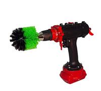 Kornely Premium Drill Brush Professional - Medium-Stiff 8.5 cm Green | Scratch-Free Kitchen Cleaning Brush for Ovens, Hobs, Worktops, Floor Tiles, Linoleum, Cupboard Doors and Greasy Cookware