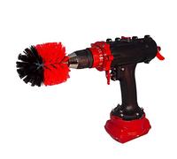 Kornely Premium Drill Brush Professional - Stiff 8.5 cm Red | Scratch-Free Outdoor Cleaning Brush for Patio Bricks, Decking, Garden Tools, Lawn Mowers, Bicycles, Car Wheels, Pool Tiles and Boat Hulls