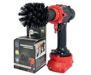 Kornely Premium Drill Brush Professional - Ultra-Stiff 8.5 cm Black | Scratch-Free Heavy-Duty Cleaning Brush for Concrete, Brick, Stone, Metal, Masonry, Garage, BBQ Grills, Rust and Construction Tools