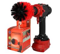 Kornely Premium Drill Brush Professional - Stiff 8.5 cm Red | Scratch-Free Outdoor Cleaning Brush for Patio Bricks, Decking, Garden Tools, Lawn Mowers, Bicycles, Car Wheels, Pool Tiles and Boat Hulls
