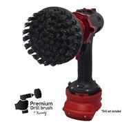 Kornely Premium Drill Brush Professional - Ultra-Stiff 10 cm Black | Scratch-Free Heavy-Duty Cleaning Brush for Concrete, Brick, Stone, Metal, Masonry, Garage, BBQ Grills, Rust and Construction Tools