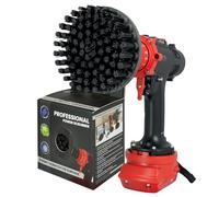 Kornely Premium Drill Brush Professional - Ultra-Stiff 13 cm Black | Scratch-Free Heavy Duty Cleaning Brush for Concrete, Brick, Stone, Metal, Masonry, Garage, BBQ Grills, Rust and Construction Tools
