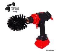 Kornely Premium Drill Brush-Ultra-Stiff 8.5Cm Black. Scratch-Free Brush For Concrete, Brick, Stone, Metal, Masonry, Garage, Rust