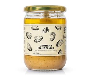 KoRo - Crunchy almond butter 500 g - Creamy paste made from almonds with roasted almond pieces - Valuable source of protein - Perfect as a crunchy topping or spread - Without additives.
