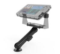 Koroao Aluminum Alloy Fish Finder Mount with 1.5" / C Size Ball Plate Base,9.3" Long Arm Marine Electronic Mount Compatible with Garmin, Lowrance, Humminbird and More (Black)