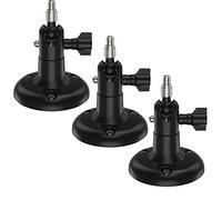 Koroao Enhanced Edition Indoor/Outdoor Security Wall Mount for Wyze Cam Pan & Ring Stick Up Cam Battery - More Stable and Flexible (3-Pack,Black)