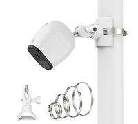 Koroao Universal Pole Mounting Bracket for Arlo Pro 2/3/4/Ultra/Essential/Wyze Cam Outdoor/eufyCam 2, Outdoor Wall Mount - Stable Multifunctional Winding Installation (1Pack, White)
