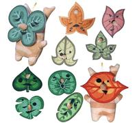 Koroks Keychain Musical Toys 10 Pcs Game Zalelda Echoes Wisdom Figure Koroks Keyring Pendant Green Cute Plush Chain Decorations
