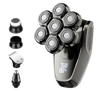 Korons Head Shaver (Five-in-One Set) - Complete Grooming Kit for Men with Multiple Attachments (Gray 5+1)