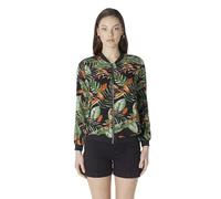 Koroshi Women's printed bomber, Black/White, S