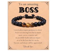 Korotho Boss Day Gifts for Him Happy Boss Day Christmas Bracelets Gift Ideas for Men, Thank You Bracelet Gift for Leaders Coworker Office Gifts Leaving Going Away Gifts Retirement Presents for Men, S