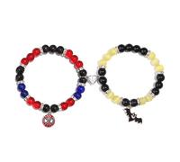 Korotho Matching Spider Bracelets for Couples Best Friend, Christmas Matching Heart Charm Bracelets Gifts for Couples Friends Spider Friendship Jewelry to Sister Bestie Long Distance Gift for Bf Gf, S