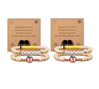 Korotho Teacher Appreciation Gifts for Women, Teacher Bracelets Thank You Gift End of The Year Teachers Appreciation Bracelet Must Have Present from Student, M, Wood, no gemstone