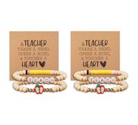 Korotho Teacher Appreciation Gifts for Women, Teacher Bracelets Thank You Gift End of The Year Teachers Appreciation Bracelet Must Have Present from Student, Medium, no gemstone