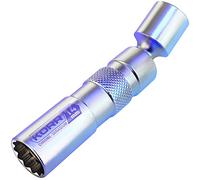KORR Tools KSI004 14mm Thin Wall Magnetic 3/8-Inch Drive 12-Point Swivel Spark Plug Socket