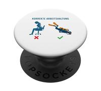 Korrekte Arbeitshaltung Office Chair Wrong Diving Right Work PopSockets Adhesive PopGrip