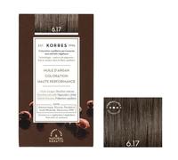 KORRES Argan Oil Colorant - Amonia-Free Hair Colour Dark Blonde Beige 6.17 - with Organic Argan Oil, 100% Grey Hair Coverage & Vegan for a Long-Lasting Colour Result