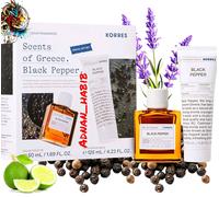 KORRES BLACK PEPPER 50ML EDT + 125ML AFTERSHAVE BALM GIFT SET NEW & BOXED