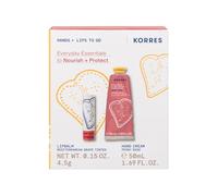 Korres Body-care Hand-careEveryday Essentials Hand and Lip Care Set Peony Rose Peony Rose Hand Cream 50 ml + Mediterranean Grape Lip Balm 4,5 g