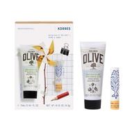 KORRES Hand and Lip Care Set - Gift Set for Him and Her - Set for Dry Hands and Brittle Lips, Lipbalm Thyme Honey & Olive Sea Salt Hand Cream