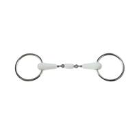 Korsteel Snaffle Bit - Flexi Loose Ring Oval Link - Ivory - 4.5"