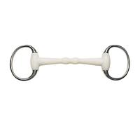 Korsteel Flexi Mullen Mouth Eggbutt Snaffle Bit, Ivory, 5"
