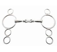 Korsteel French Link Three Ring Dutch Gag - 5 inches