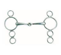 Korsteel Horses Stainless Steel Jointed 3 Ring Dutch Gag Bit WB319