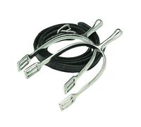 Korsteel Long Neck Dressage Spurs With Straps / Womens Silver WB563