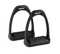 Korsteel Polymer Stirrup Irons with Coloured Treads, Black, 4.5"