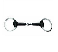 Korsteel Soft Rubber Jointed Eggbutt Snaffle Bit5in Black WB620
