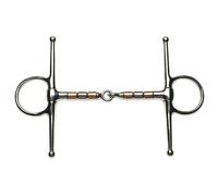 Korsteel Stainless Steel Copper and Steel Rollers Full Cheek Snaffle Bit, 5"