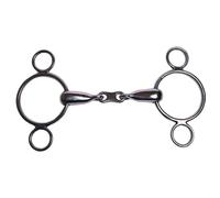 Korsteel Stainless Steel French Link 2 Ring Dutch Gag Bit, 5"