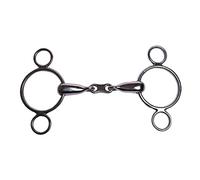 Korsteel Horse Bit French Link Two-Ring Dutch Gag Stainless Steel 6 inches