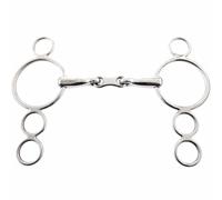Korsteel Stainless Steel French Link 3 Ring Dutch Gag Bit - One Size
