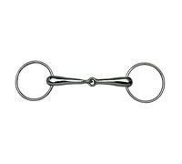Korsteel Stainless Steel Hollow Mouth Jointed Loose Ring Snaffle Bit, 6"
