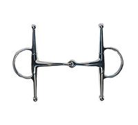Korsteel Stainless Steel Jointed Full Cheek Snaffle Bit