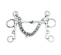 Articulated stainless steel pelham bit for horses Weatherbeeta Korsteel