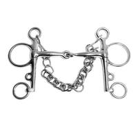 Korsteel Stainless Steel Jointed Pelham Bit Silver (5.5In)