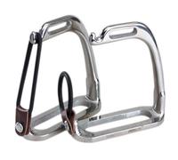 Korsteel Stainless Steel Peacock Stirrup Irons Silver (3.75In)