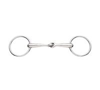 Korsteel Stainless Steel Solid Mouth Jointed 16mm Loose Ring Snaffle Bit, 5.5"